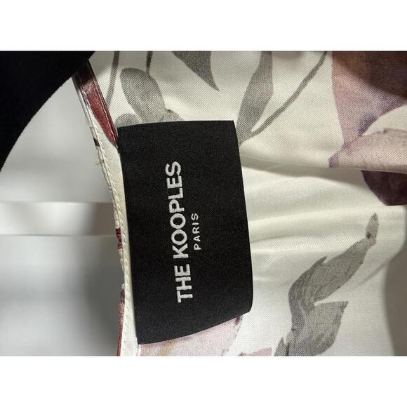 The Kooples Pastel Daisy Satin Dress Viscose Silk Blend US Small $418 MSRP NWT - Picture 9 of 11